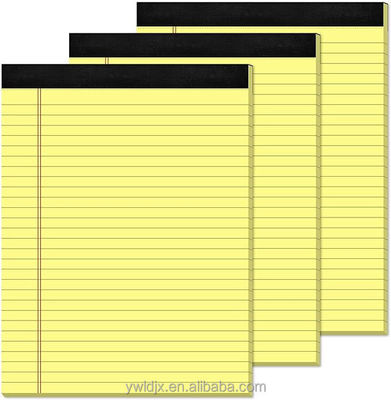 Línea horizontal en el interior de las páginas Pads legales para la correspondencia comercial