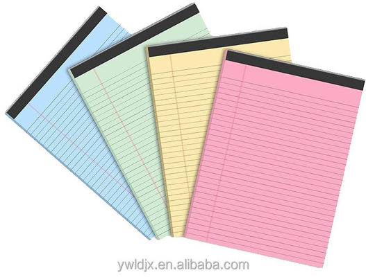 Línea horizontal en el interior de las páginas Pads legales para la correspondencia comercial