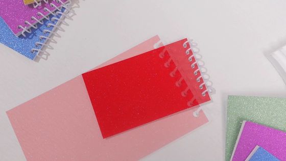 Cuaderno de proyecto de cubierta de PP A5 con líneas horizontales en el interior de las páginas y divisores de PP de color